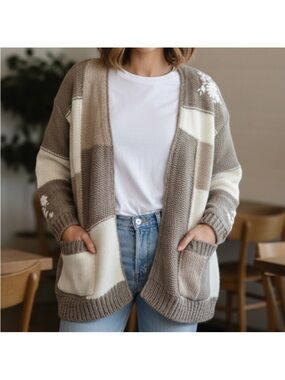 Johnny Was Alpaca Embroidered Cardigan